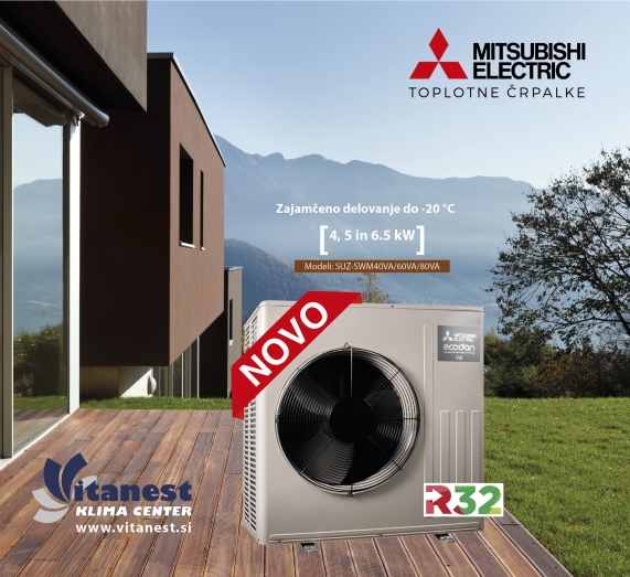 Nove toplotne črpalke Mitsubishi Electric